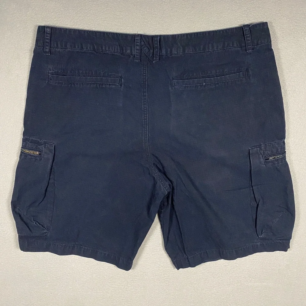 Y2K Nike Cargo Shorts Mens 36 Navy Blue Ripstop Zipper Pockets 613644-475